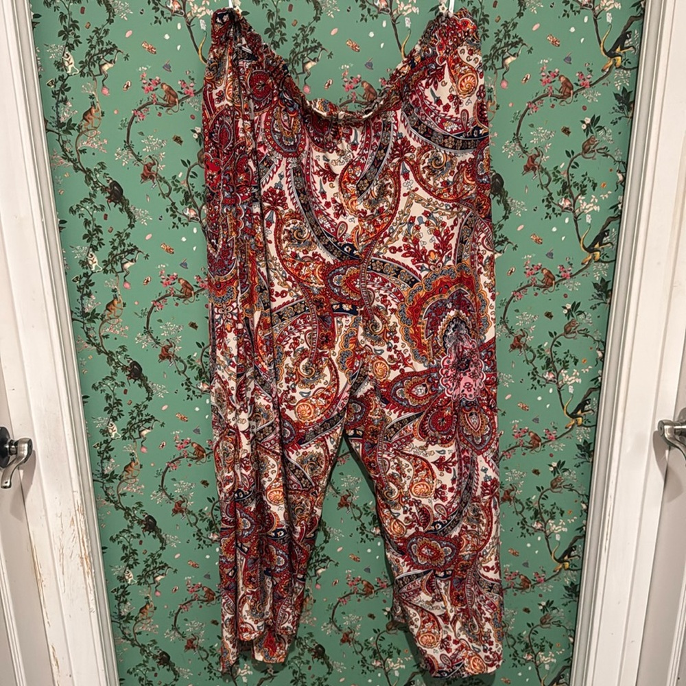 Boho paisley print palazzo pants